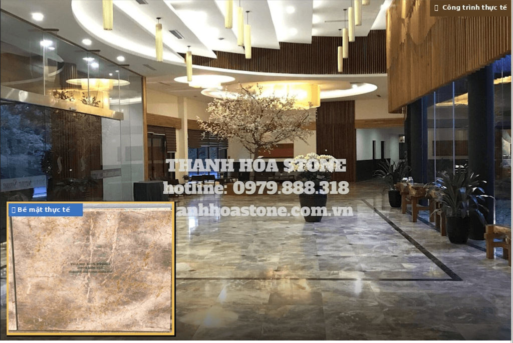 Đá dăm kết Thanh Hóa mài bóng - lát sảnh khách sạn, resort cao cấp