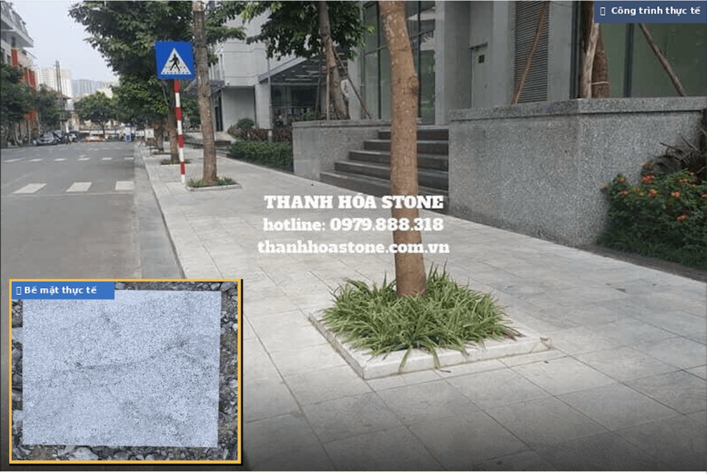 Đá ghi sáng Thanh Hóa băm nhám - lát vỉa hè đô thị, quảng trường